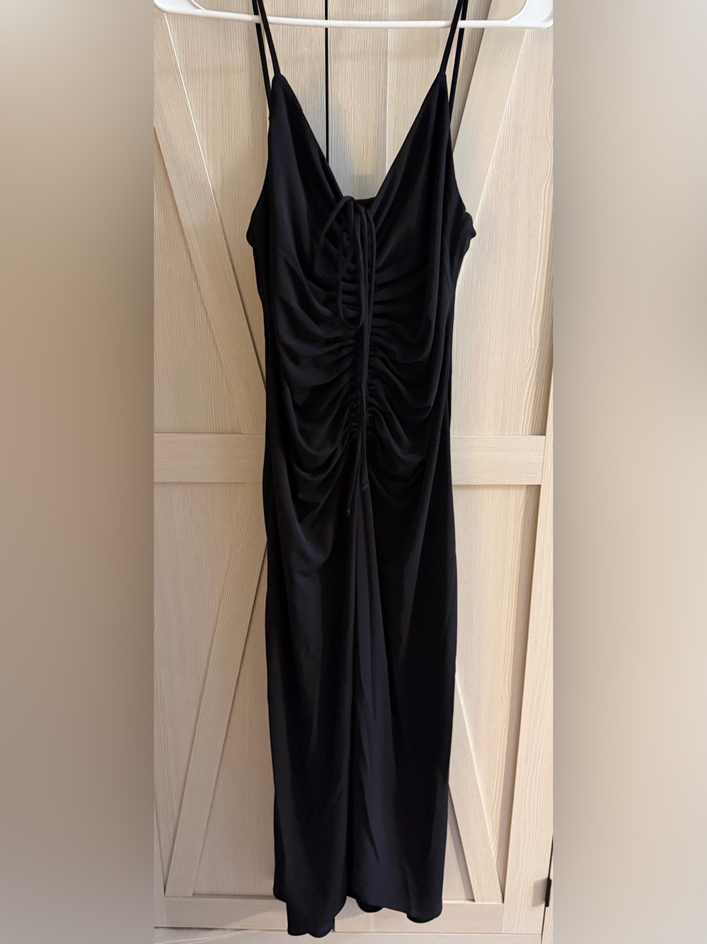 Lanston Black Ruched Women’s Dress